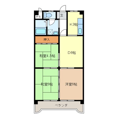 サニーハイツの物件間取画像